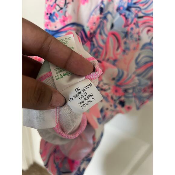Lilly Pulitzer CAMARI SHIFT DRESS Prosecco Pink Make A Splash Blue Small - Picture 6 of 6